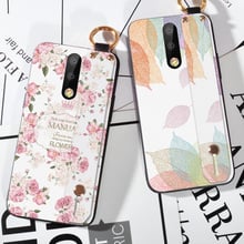 Luxury Peony Fashion Cases For Nokia 5 6 7 X5 X6 X7 2018 8 9 PureView TPU Ring Kickstand Skin Cover For NOKIA 5.1 6.1 8.1 Plus 2024 - buy cheap