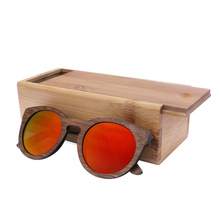Солнцезащитные очки BerWer мужские/женские, бамбуковые брендовые солнечные очки с Круглым Верхом, в стиле ретро, Дизайнерские деревянные 2024 - купить недорого