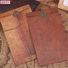 5Pcs Vintage Paper Envelope Brown Kraft Packaging For Retro Postcard Invitation Cards Small Gift Invitation Cards Accessories 6Z 2024 - buy cheap