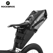 ROCKBROS Waterproof Bike Bag Bicycle Saddle Tail Seat Reflective Storage Bags Foldable MTB Road Cycling Bag Large Capcity 10L 2024 - buy cheap