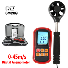 Rz anemômetro medidor de velocidade do vento, digital portátil anemografo 0 ~ 45 m/s, fio quente medidor de velocidade do vento 2024 - compre barato