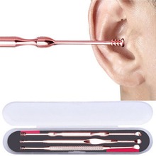3Pcs/Set Double-ended Ear Pick Stainless Steel Earpick Ear Wax Curette Remover Ear Cleaner Spoon Spiral Ear Clean Tool #247721 2024 - buy cheap