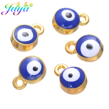 Juya 30pcs/lot Handmade Enamel Resin Pendant Evil Eye Charms Accessories For Women Men Turkish Bracelets Earrings Jewelry Making 2024 - buy cheap