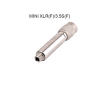 10pcs/lot KL Mini Xlr  Male to 3.5mm 1/8" Mini Female TRS Audio Adapter 2024 - buy cheap