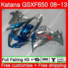 Body For SUZUKI KATANA GSXF 650 Cyan silver GSXF650 08 09 10 11 12 13 40SH16 650F GSX650F 2008 2009 2010 2011 2012 2013 Fairing 2024 - buy cheap