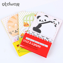 Cute Korea Sticker Animal Cat Panda Memo Pad Notepad Bookmark Memo Flags Tab Sticky Notes Stationery Office Supplies 2024 - buy cheap