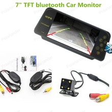 Monitor automotivo, 12v, 24v, tft, lcd, 7 cores, bluetooth, sem fio, 4 leds, câmera de ré, visão noturna 2024 - compre barato