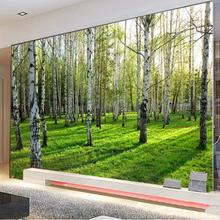 Birch Forest Mural Photo Wall Paper 3D Natural Scenery Wallpaper for Living Room Bedroom Sofa TV Background Wall Paper Roll 2024 - buy cheap