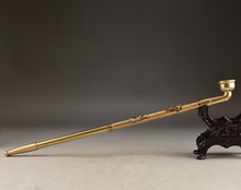 China Brass Old Handwork Hammered Dragon Phoenix Exorcist Stretch Smoking cigarette holder metal handicraft 2024 - buy cheap