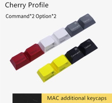 4 keys/set PBT additional Command and Option Key Cap Cherry profile Height keycaps for Mac 2024 - buy cheap