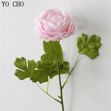 YO CHO Rose Artificial Silk Flowers Autumn White Peony Bouquet For Home Party Spring Wedding Decoration Mariage Fake Big Flowers 2024 - buy cheap