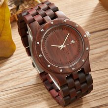 Creative Wood Watch Men Women Bracelet Natural Wooden Wristwatch For Men Wood Timepieces Casual Quartz Watch With Calendar 2020 2024 - buy cheap