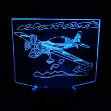 Airplane 3D LED Night Light Touch Switch 7 Colors Changing USB/3 AA Battery Powered Plane Aircraft Table Lamp Home Decor 2024 - buy cheap
