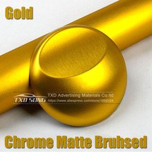 Good Quality Gold Metallic Brushed Aluminum Vinyl Metal vinyl Car Wrap Film Styling For Automotive&Motorcycl Interior Stickers 2024 - buy cheap