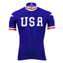 NEW USA banner Cycling Jersey Short Team Blue Cycling Clothing Maillot Ropa Ciclismo Bike Wear Breathable 2024 - buy cheap
