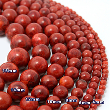 High Quality  6/8/10/12/14/16mm Natural Round Red Coral Beads Handmade Beads For Jewelry Making DIY Earring Bracelet Necklace 2024 - buy cheap