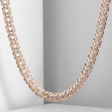 5.5mm Womens Mens Necklace 585 Rose Gold Filled Hammered Venitian Link Chain Necklace Fashion Jewelry 20inch 24inch CN10 2024 - buy cheap
