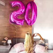 2PCS 32/40inch Birthday Number Foil Balloons 16 18 20 21 25 30 50 Silver Digital Happy Birthday Party Adult Decorations Balloon 2024 - buy cheap