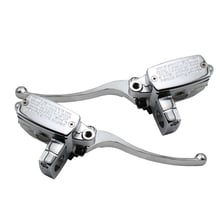 Cilindro maestro de embrague de freno cromado para motocicleta, palanca de 1 "y 25mm para Honda CB400F/CB400SF/CB400/CB500/CBF500/CBF600/NC700 Silver 2024 - compra barato