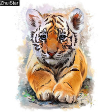 Zhui Star 5D DIY full Square drill Diamond painting Cross stitch cute tiger baby Rhinestone Diamond embroidery Mosaic CJ14 2024 - buy cheap