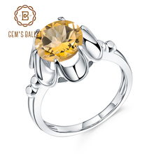 Женское кольцо gemb's BALLET, из серебра 925 пробы с натуральным Цитрином 2024 - купить недорого