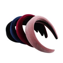 High Quality Thick Velvet Headbands 4CM New Fashion Round Vintage Hair Accessories Hair Band Headwear Plastic Hairbands Ladies 2024 - buy cheap