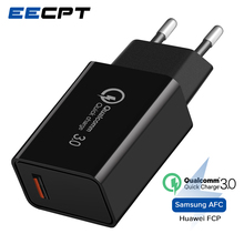 EECPT Быстрая зарядка 3,0 USB зарядное устройство 18 Вт адаптер питания для быстрой зарядки для iPhone X 8 Samsung Huawei QC3.0 зарядное устройство для мобильного телефона 2024 - купить недорого