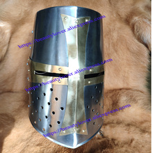 Medieval Crusader Knight Helmet Halloween party Nighclub bar stage show helmet catwalk show prop Hat cosplay mask 2024 - buy cheap