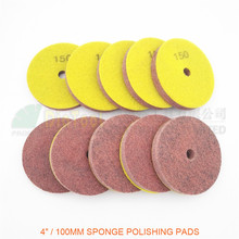 DIATOOL 10pcs 4"/100MM Sponge Diamond Polishing Pads For Soft Stone Marble Artificial Stone Terrazzo Floor Grit #150 Diameter 4" 2024 - buy cheap