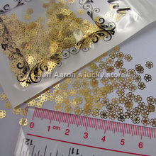 Flower design Acrylic gold metal nail art decorations 3d metallic nail stickers Decals drop shipping 2024 - buy cheap