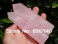 YM  315   2 PCs NATURAL ROSE QUARTZ CRYSTAL POINT healing 2024 - buy cheap