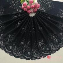 Hot Sale 1 Meter/lot 23CM Width Thick Black Lace Trim DIY Manual Floral Sewing Supplies Wide Floral Lace Fabric Mesh Crafts 2024 - buy cheap