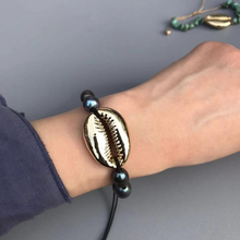 Barroco boêmio Puka Kauri cor brilhante pulseira do sexo feminino pulseira de pérolas, jóias pulseira coquillages jóias 2019 2024 - compre barato