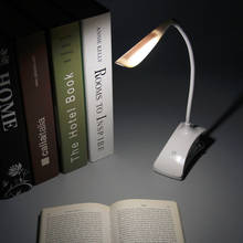 USB/Батарея Мощность клип на LED Настольная лампа белый 14 LED Настольный светильник прикроватный Книга настольная лампа 2024 - купить недорого