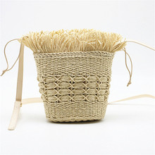 tassel paper straw bag shoulder Crossbody woven bag new Braided straw handbag 2024 - buy cheap