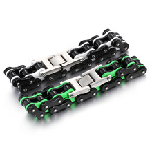 New  cycling chain bracelet titanium steel black jewelry men domineering accessories 2024 - buy cheap