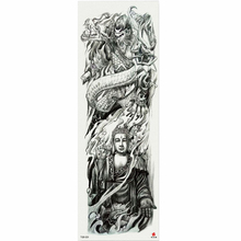 1 шт., статуя Будды, временная тату-наклейка с изображением руки, большой рукав, большая поддельная тату-наклейка 2024 - купить недорого