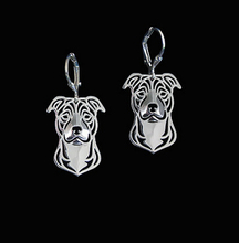 Fashion Style Handmade cartoon Animal Staffordshire Bull Terrier Stud Earring jewelry  golden color plated 12pair/lot 2024 - buy cheap