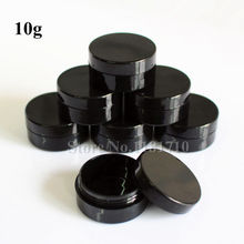 100pcs/lot 1g 2g 3g 5g 10g 20g Black Plastic Jar Mini Round Cream Jars Refillable Cosmetic Bottle Make Up Sample Container Empty 2024 - buy cheap