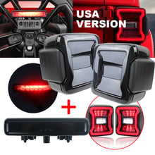 Taillights Smoked LED Rear Tail Lights With 3rd Brake Light LED Lamp Red for Jeep Wrangler JL 2018 2019 Accessories 2024 - buy cheap