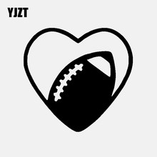 YJZT 13.5CM*13CM Art Vinyl Car Sticker Decal Decor Love Sport American Football Ball Black/Silver C3-1675 2024 - buy cheap