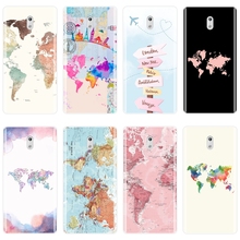 TPU Soft Silicone Phone Case For Nokia 1 2 3 5 6 8 World Map Travel Airplane Fashion Cool Back Cover For Nokia 7 Plus X6 2024 - buy cheap