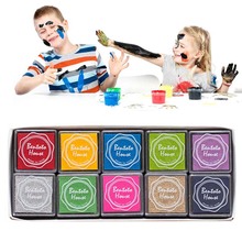12/20/24 Colors DIY Finger Painting Drawing Toy Colored Craft Ink Pad Inkpad Stamps Toy Graffiti Paint Toys Non-toxic 2024 - buy cheap