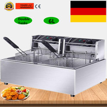 Commercial 220V Double Cylinder Electric Deep Fryer French Fries Oven Hot Pot Fried Chicken Frying Machine Pan 2 Oil Tanks 2024 - buy cheap