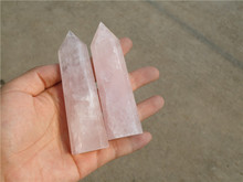 2pcs/lot 100% Natural Preety Rose Quartz Crystal Point Reiki Polished Healing 2024 - buy cheap