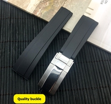 Luxury brand 20mm Black nature silicone Rubber Watchband Watch Strap band For Role Daytona Submariner GMT OYSTERFLEX Bracelet 2024 - buy cheap