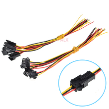 5Pairs 200MM JST SM CONNECTOR 3PIN PLUG CABLE MALE+FEMALE WIRE 3 PIN for led strip light Lamp tape Driver CCTV 2024 - buy cheap