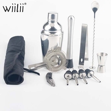 Stainless Steel Liquor Cocktail Shaker Bar Wine Mixer Set Bartender Cocktail Hand Shaker Tool Kit Bar Tool with Bartender Bag 2024 - buy cheap