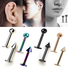 5PCS 316L Surgical Steel Spike Ball Labrets Stud Ring Ear Tragus Cartilage Ball Lip Ring Earrings Body Piercing Jewelry 2024 - buy cheap