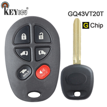 KEYECU 315 МГц G чип FCC ID: GQ43VT20T 5 + 1 6 кнопочный дистанционный ключ брелок для Toyota Highlander Sequoia Tacoma Tundra Sienna 2010-2017 2024 - купить недорого